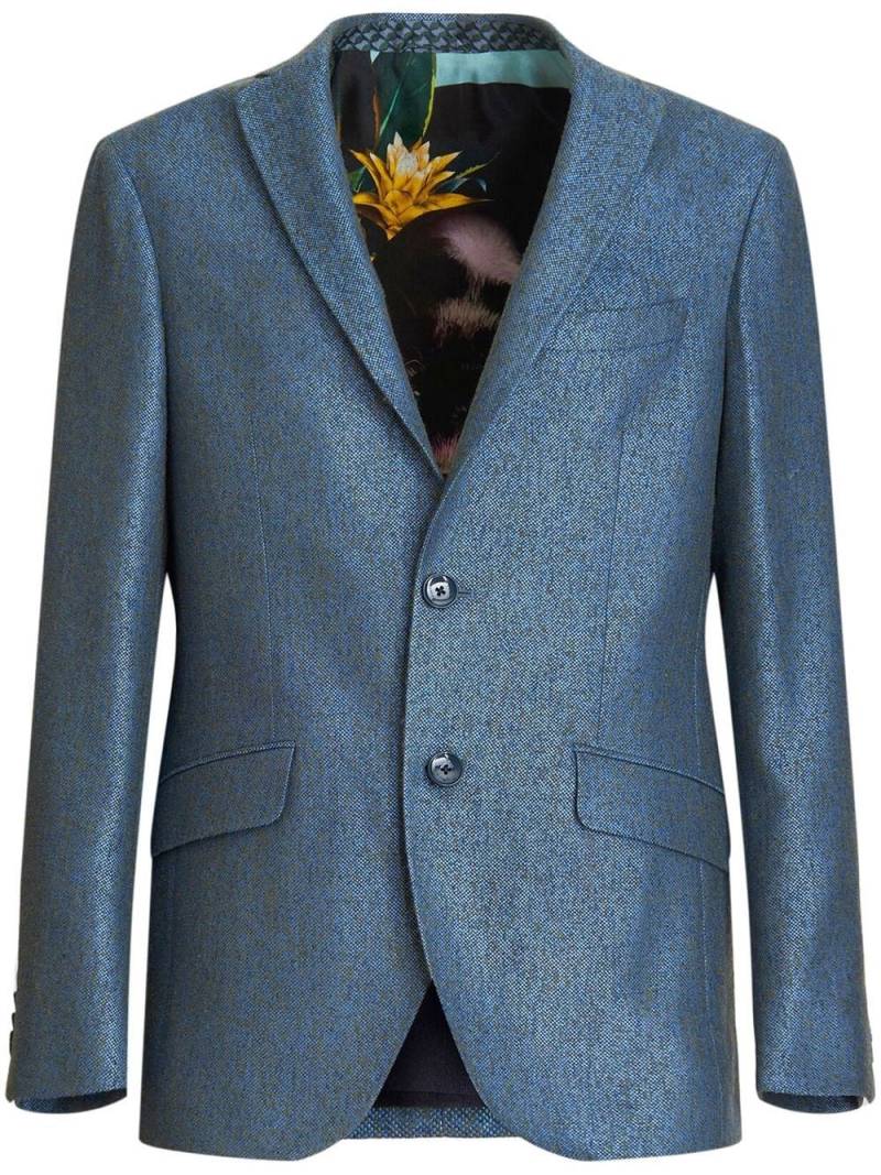 ETRO textured single-breasted blazer - Blue von ETRO