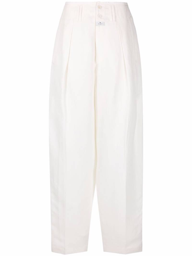 ETRO wide-leg tailored trousers - White von ETRO