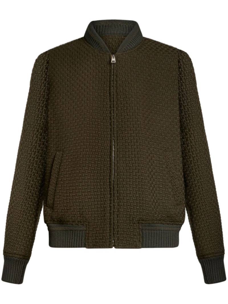 ETRO zip-up wool bomber jacket - Green von ETRO