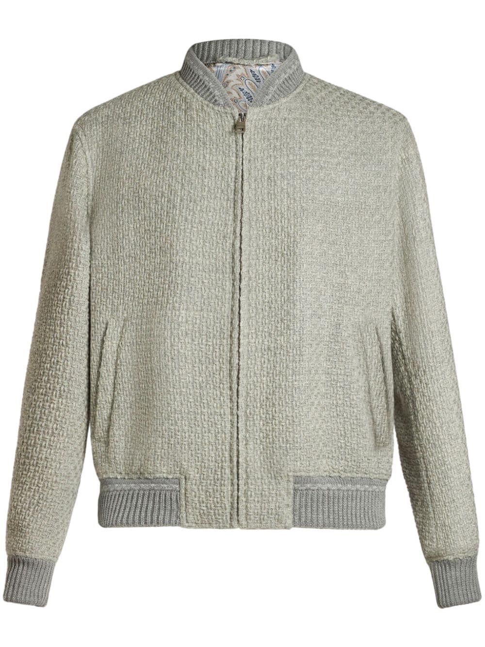 ETRO zip-up wool bomber jacket - Neutrals von ETRO