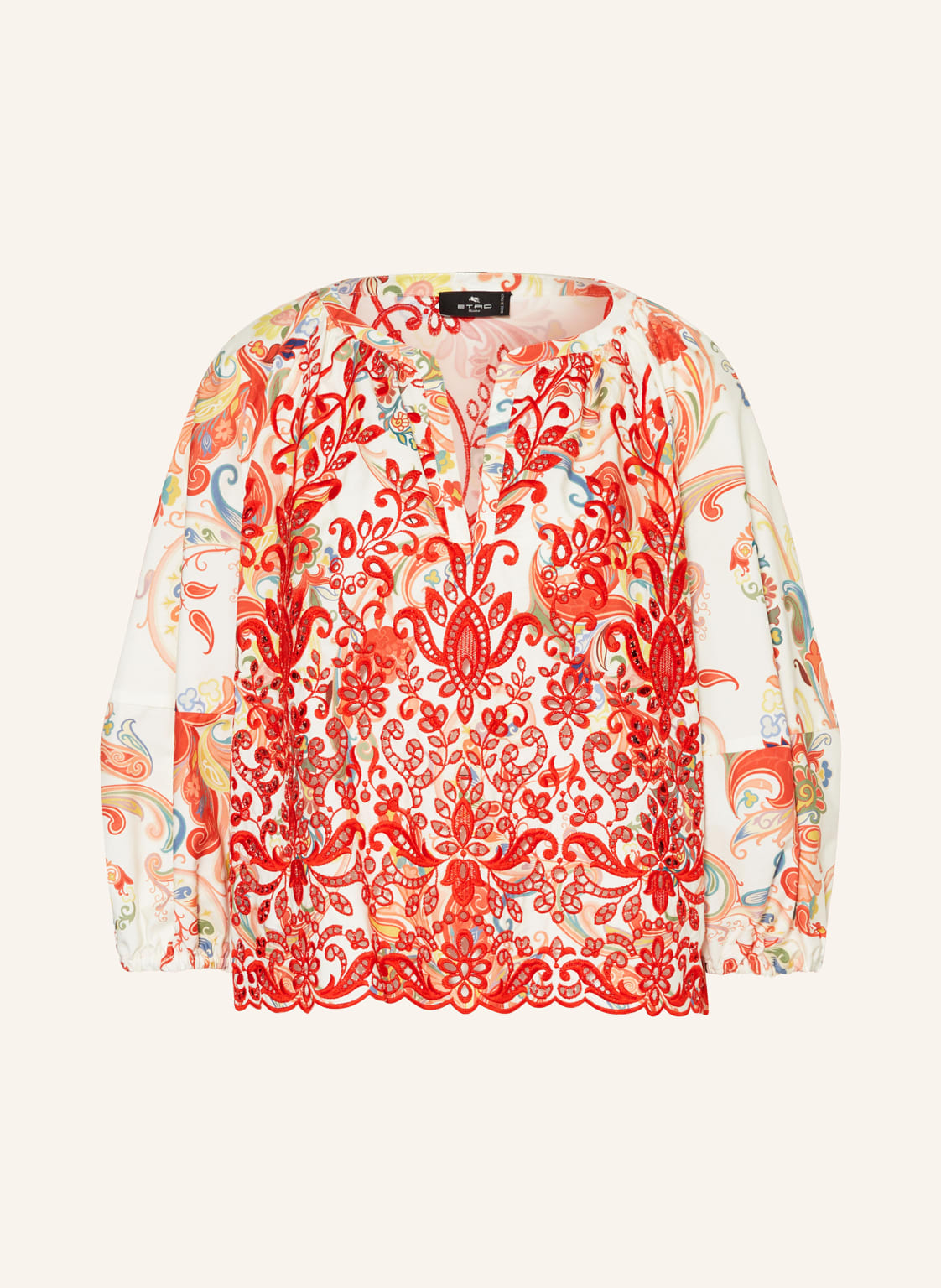 Etro Blusenshirt Mit Lochspitze rot von ETRO