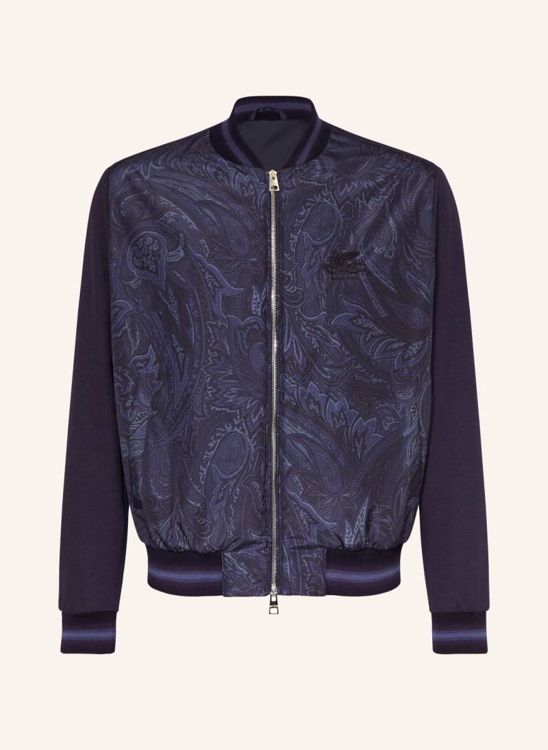 Etro College-Jacke Im Materialmix blau von ETRO