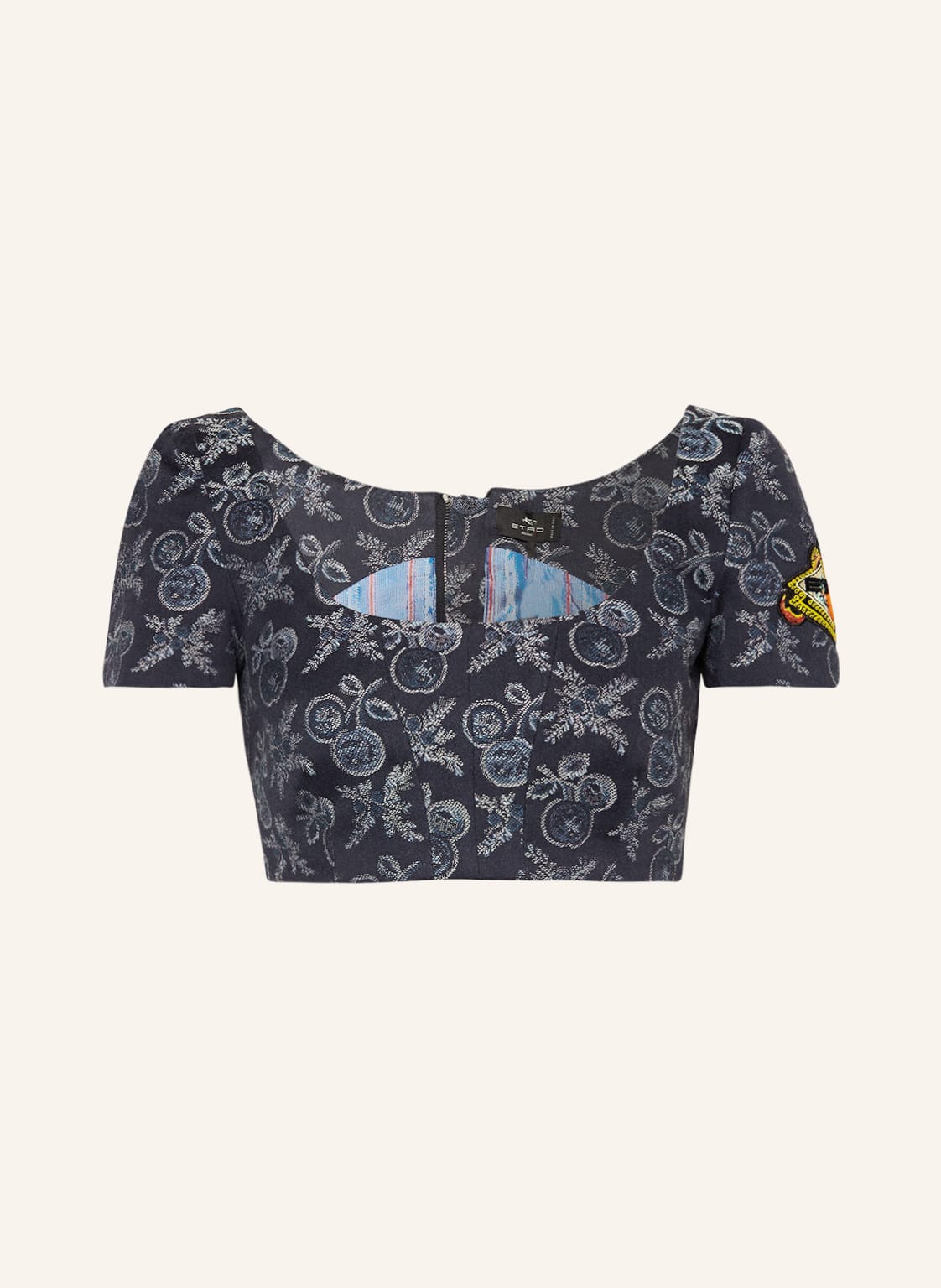Etro Cropped-Shirt Mit Pailletten blau Etro Cropped-Shirt Mit Pailletten blau von ETRO