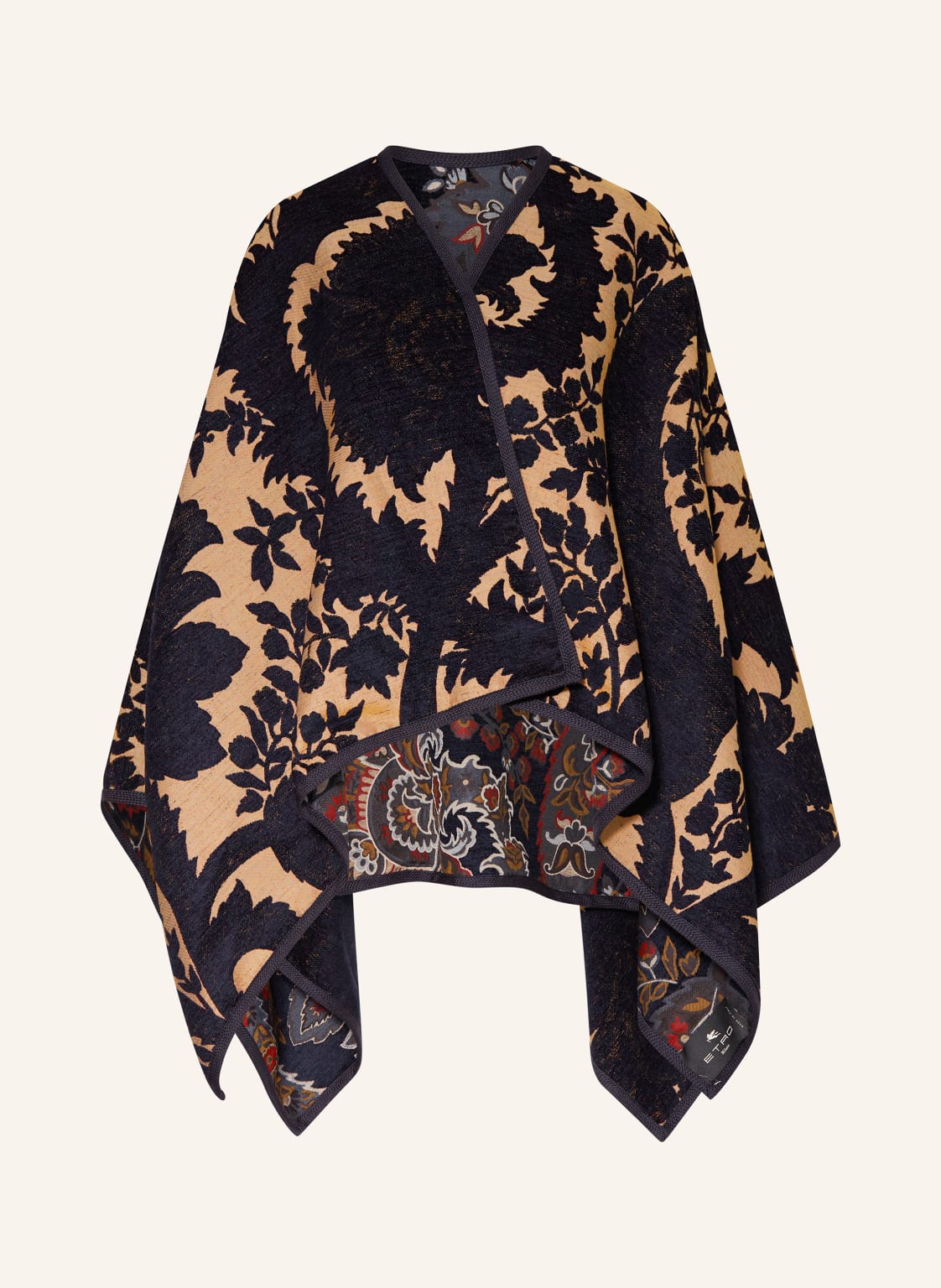 Etro Jacquard-Cape Zum Wenden schwarz von ETRO