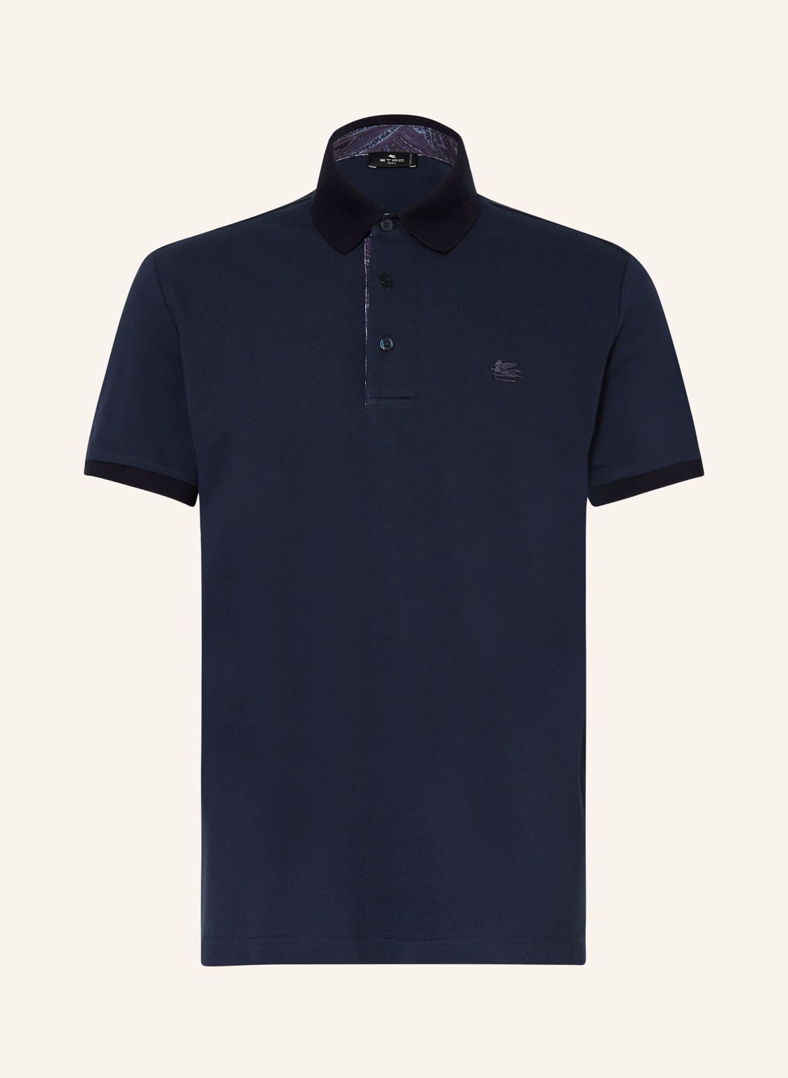 Etro Piqué-Poloshirt Slim Fit blau von ETRO