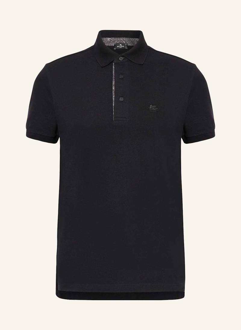 Etro Piqué-Poloshirt schwarz von ETRO