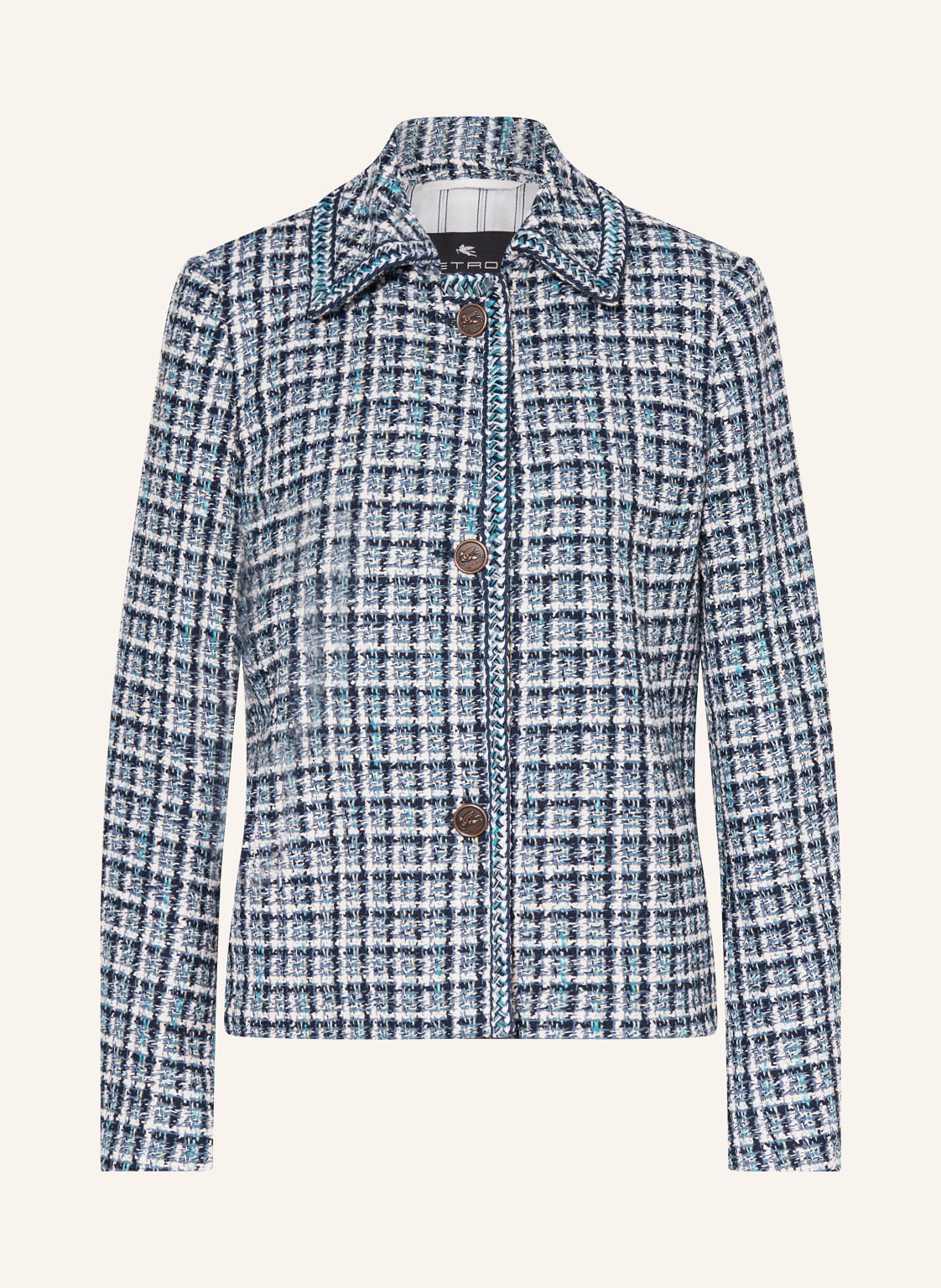 Etro Tweed-Jacke blau Etro Tweed-Jacke blau von ETRO