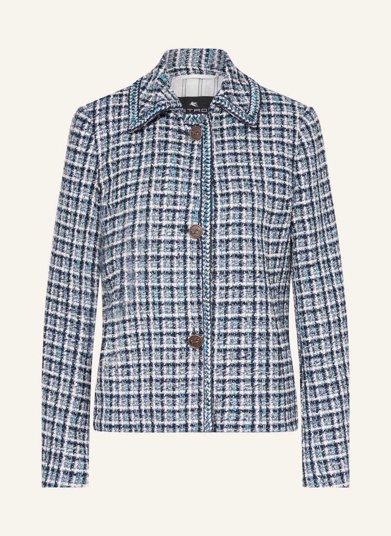 Etro Tweed-Jacke blau Etro Tweed-Jacke blau von ETRO