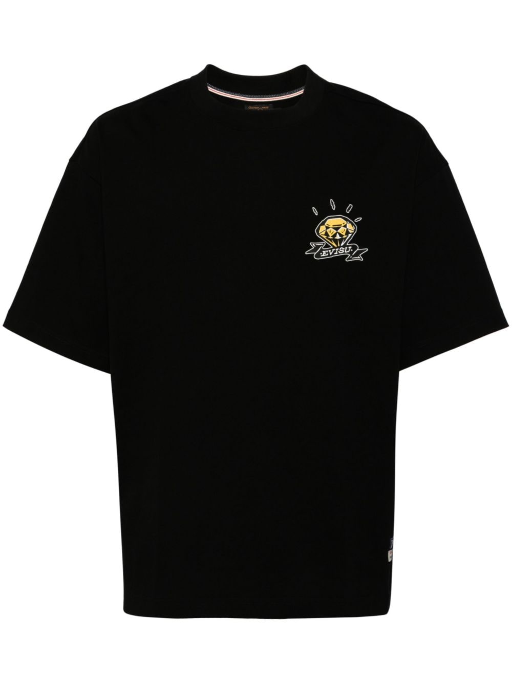 EVISU Diamond Daruma cotton T-shirt - Black von EVISU