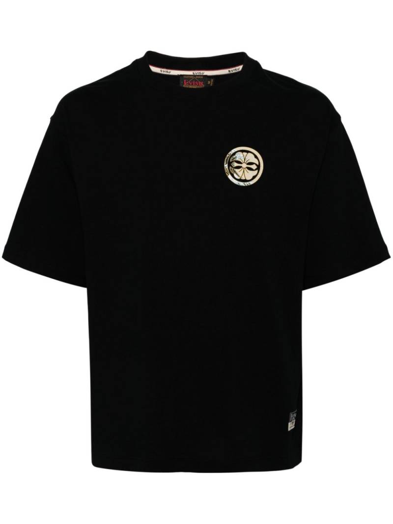 EVISU Kamon And The Great Wave Daicock cotton T-shirt - Black von EVISU