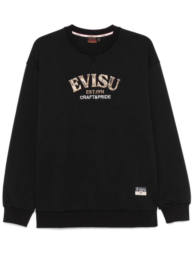 EVISU logo-appliqué sweatshirt - Black von EVISU