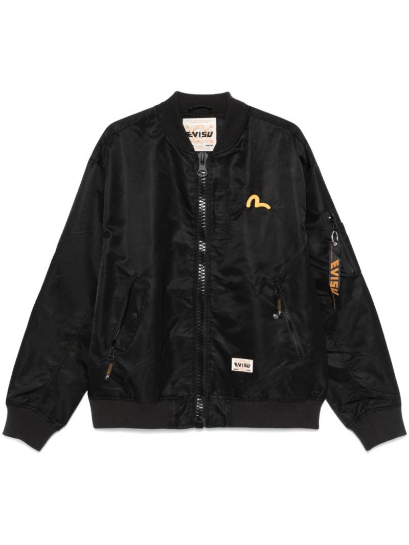 EVISU logo-print bomber jacket - Black von EVISU