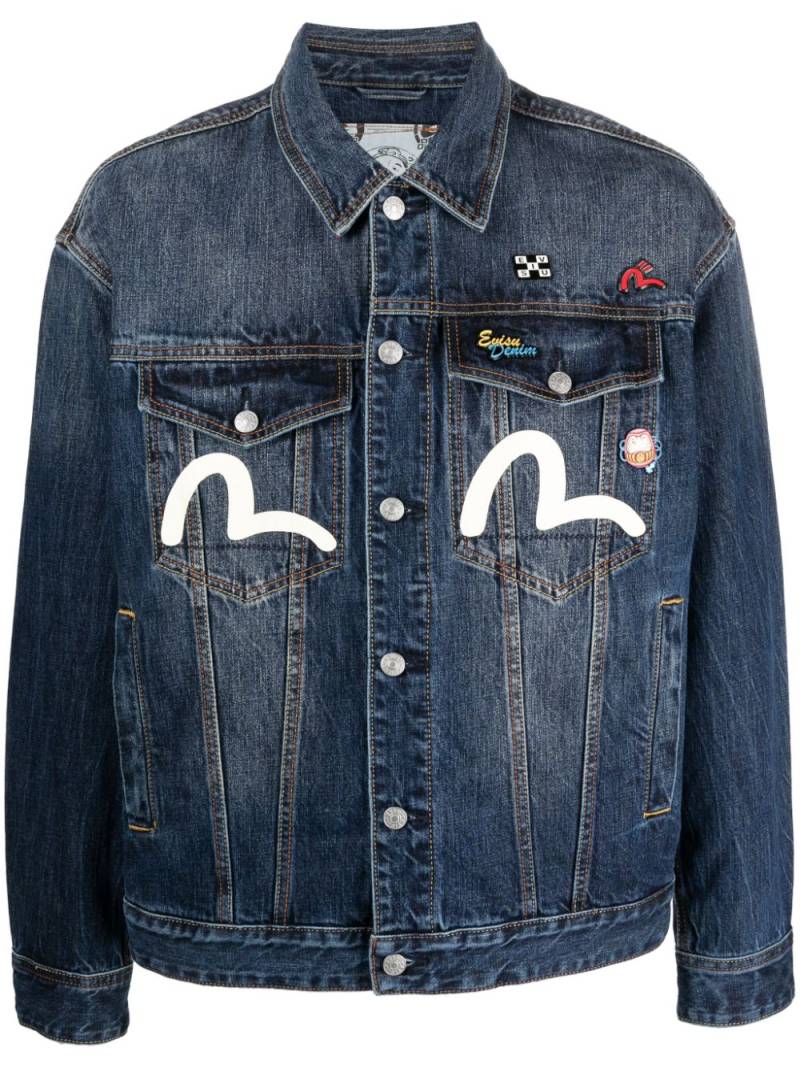 EVISU logo-print denim jacket - Blue von EVISU