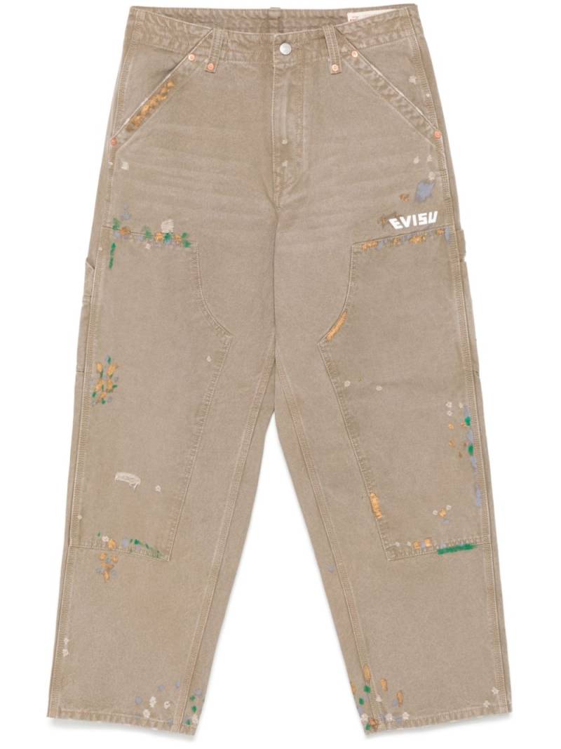 EVISU logo-print trousers - Neutrals von EVISU