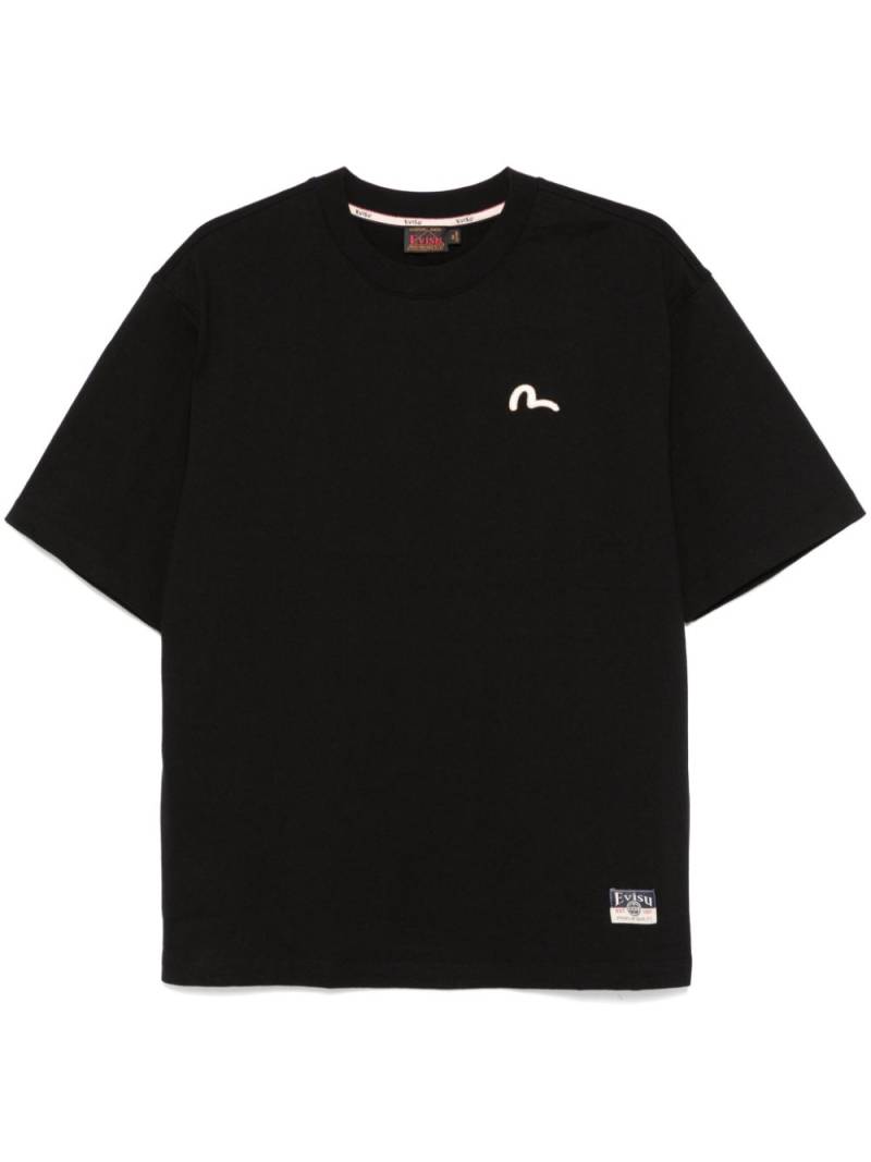 EVISU seagull-embroidered T-shirt - Black von EVISU