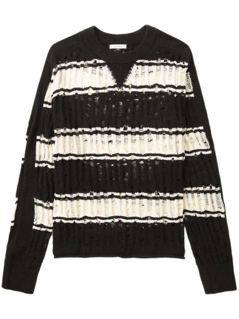 EYTYS Jaxon striped jumper - Black von EYTYS