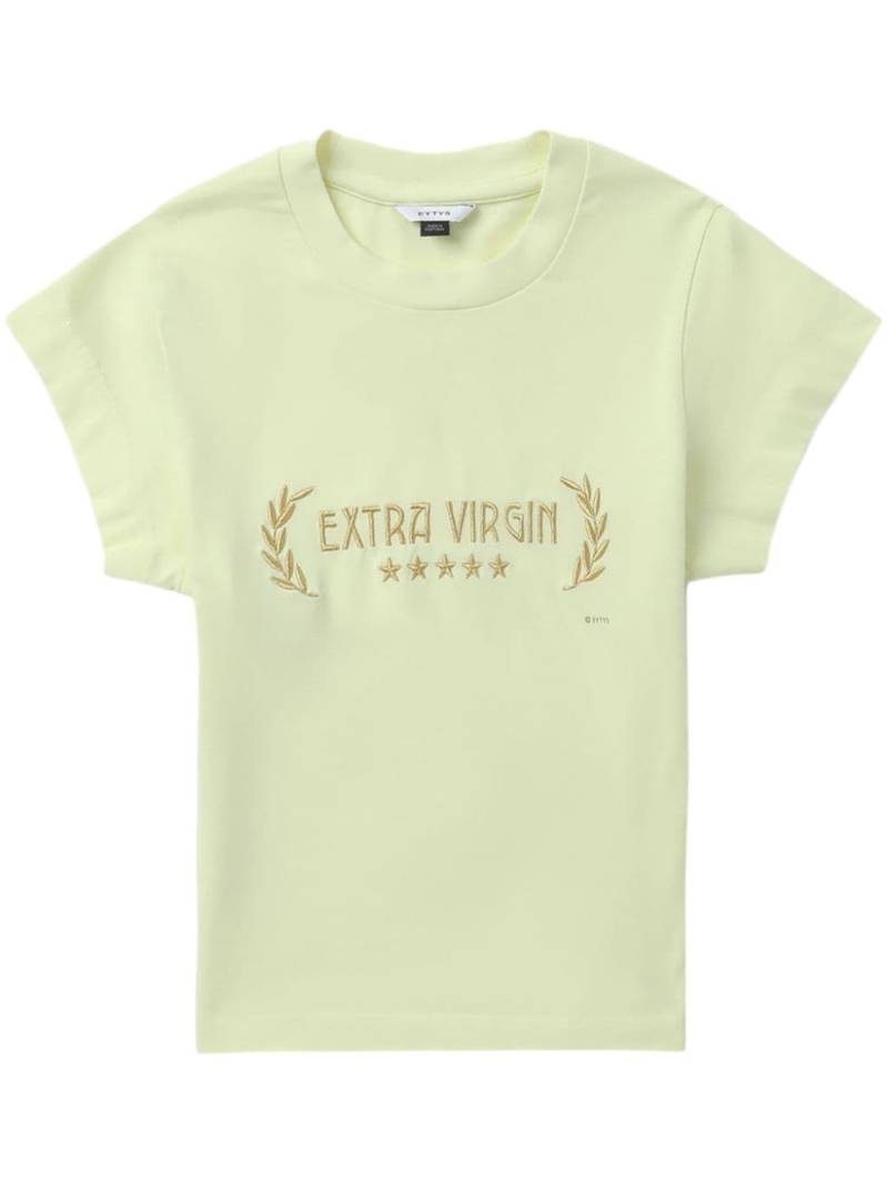 EYTYS Zion slogan-embroidered T-shirt - Neutrals von EYTYS