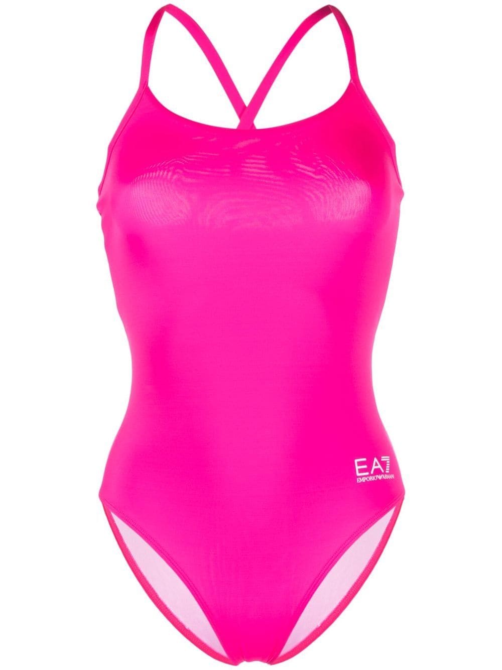 Ea7 Emporio Armani EA7 logo-print one-piece swimsuit - Pink von Ea7 Emporio Armani