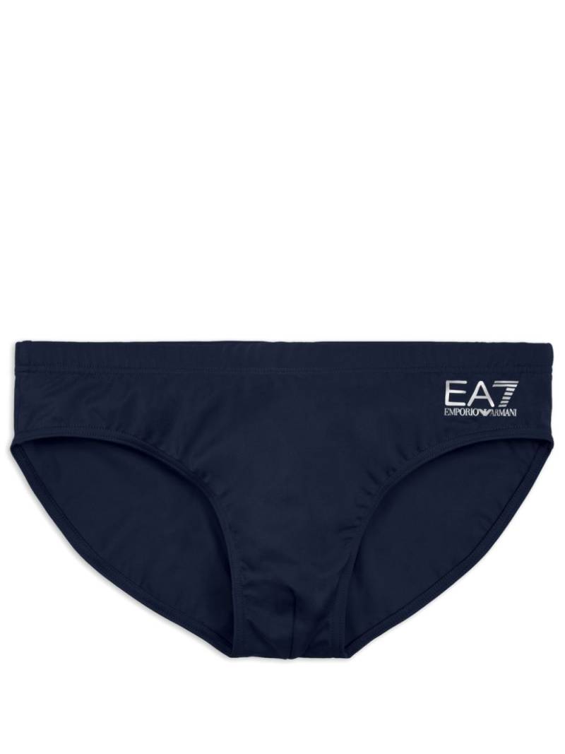 Ea7 Emporio Armani EA7 logo-print swimming trunks - Blue von Ea7 Emporio Armani