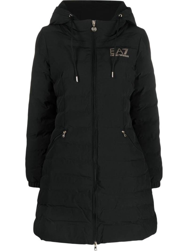 Ea7 Emporio Armani Mountain Cross padded coat - Black von Ea7 Emporio Armani