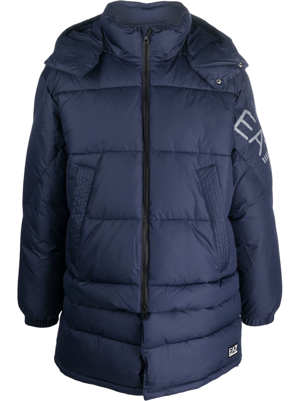 Ea7 Emporio Armani Mountain hooded padded coat - Blue von Ea7 Emporio Armani