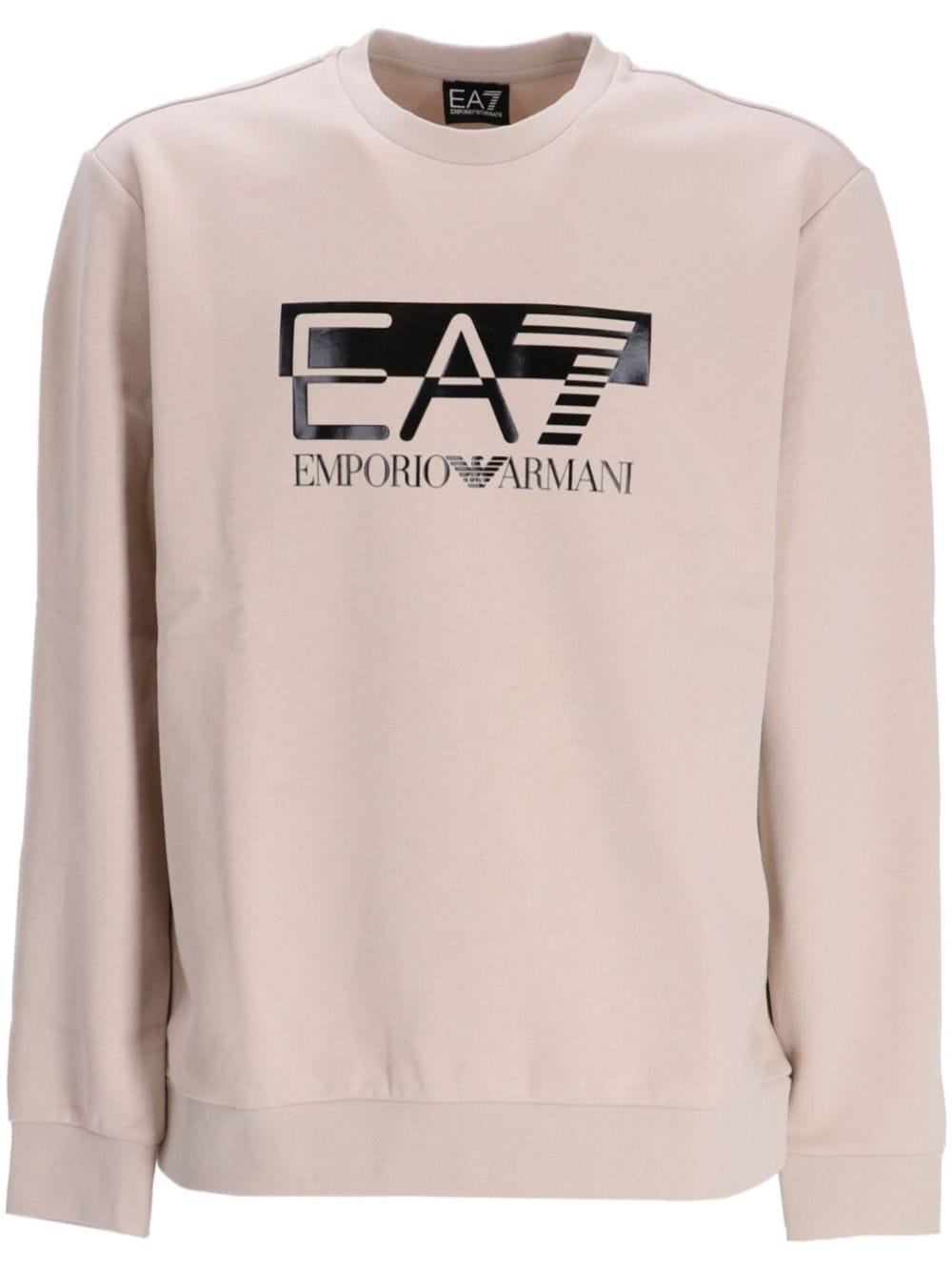 Ea7 Emporio Armani Visibility crew-neck cotton sweatshirt - Neutrals von Ea7 Emporio Armani