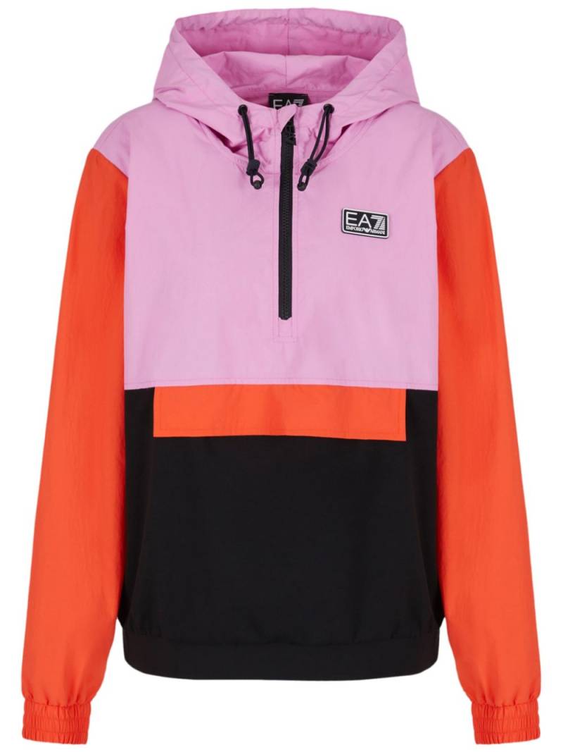 Ea7 Emporio Armani colour-block hooded performance top - Pink von Ea7 Emporio Armani