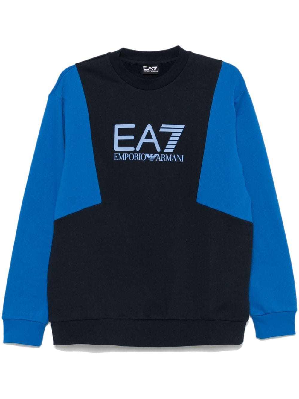 Ea7 Emporio Armani colourblock crew-neck sweatshirt - Blue