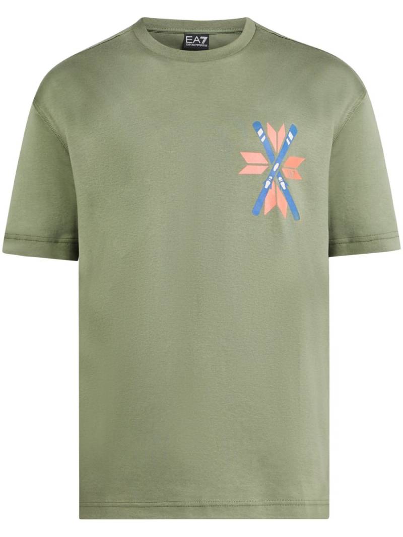 Ea7 Emporio Armani graphic-print T-shirt - Green von Ea7 Emporio Armani