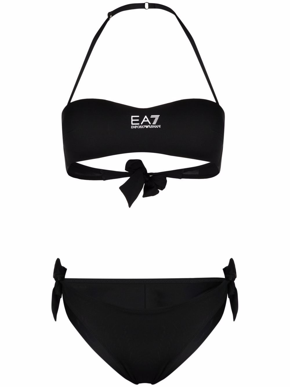 Ea7 Emporio Armani halterneck tie-side bikini - Black von Ea7 Emporio Armani
