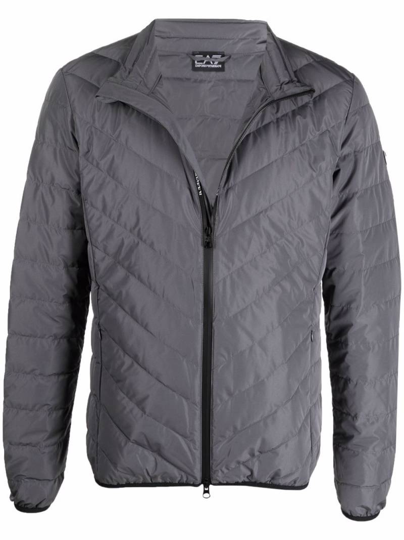 Ea7 Emporio Armani high-neck zip-up padded jacket - Grey von Ea7 Emporio Armani