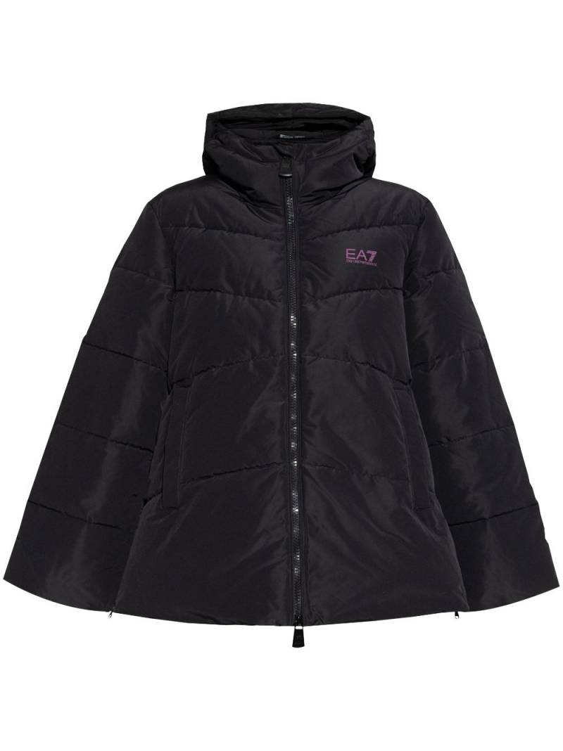 Ea7 Emporio Armani hooded padded jacket - Black von Ea7 Emporio Armani