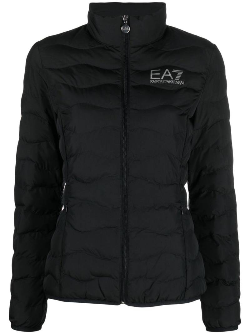 Ea7 Emporio Armani hooded zip-up jacket - Black von Ea7 Emporio Armani