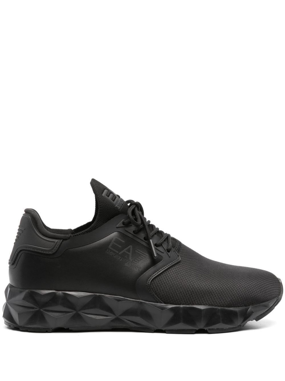 Ea7 Emporio Armani lace-up contrast-sole sneakers - Black von Ea7 Emporio Armani