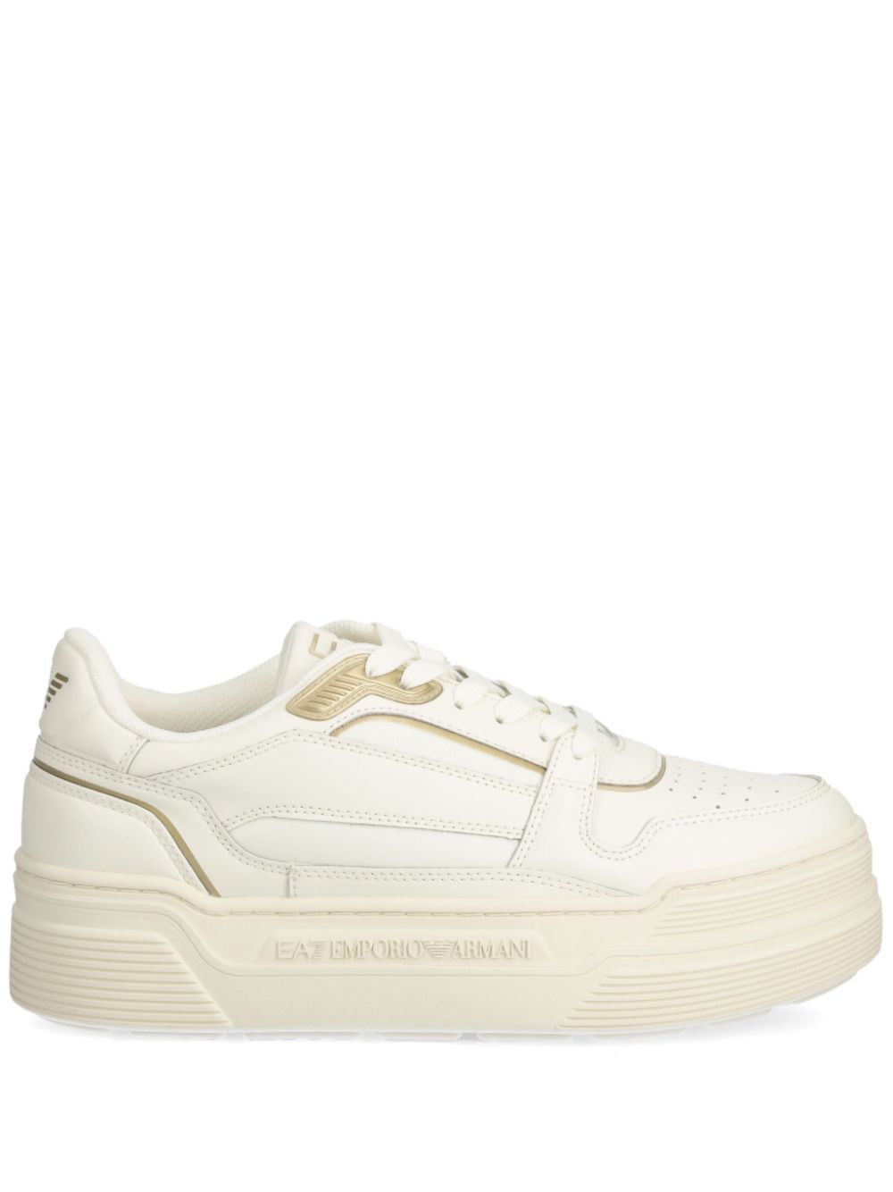 Ea7 Emporio Armani lace up leather trainers - Neutrals von Ea7 Emporio Armani