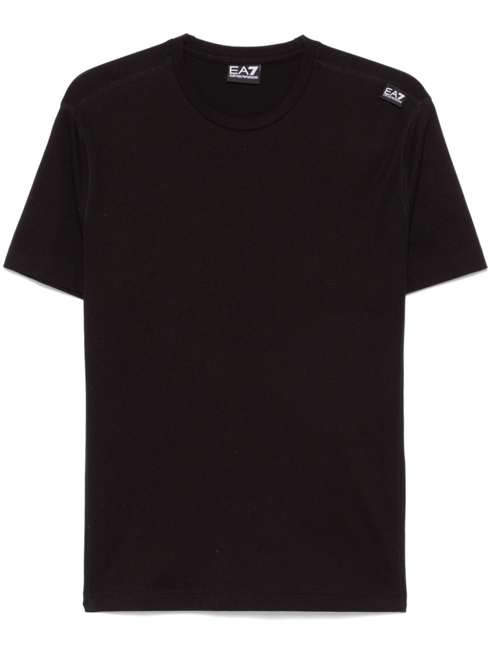 Ea7 Emporio Armani logo-appliqué T-shirt - Black von Ea7 Emporio Armani