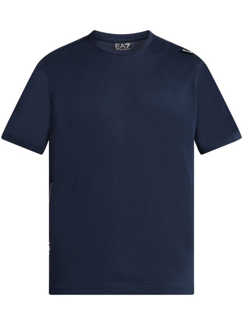 Ea7 Emporio Armani logo-appliqué T-shirt - Blue von Ea7 Emporio Armani