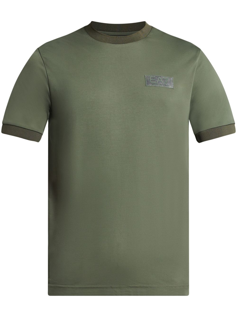 Ea7 Emporio Armani logo-appliqué T-shirt - Green von Ea7 Emporio Armani