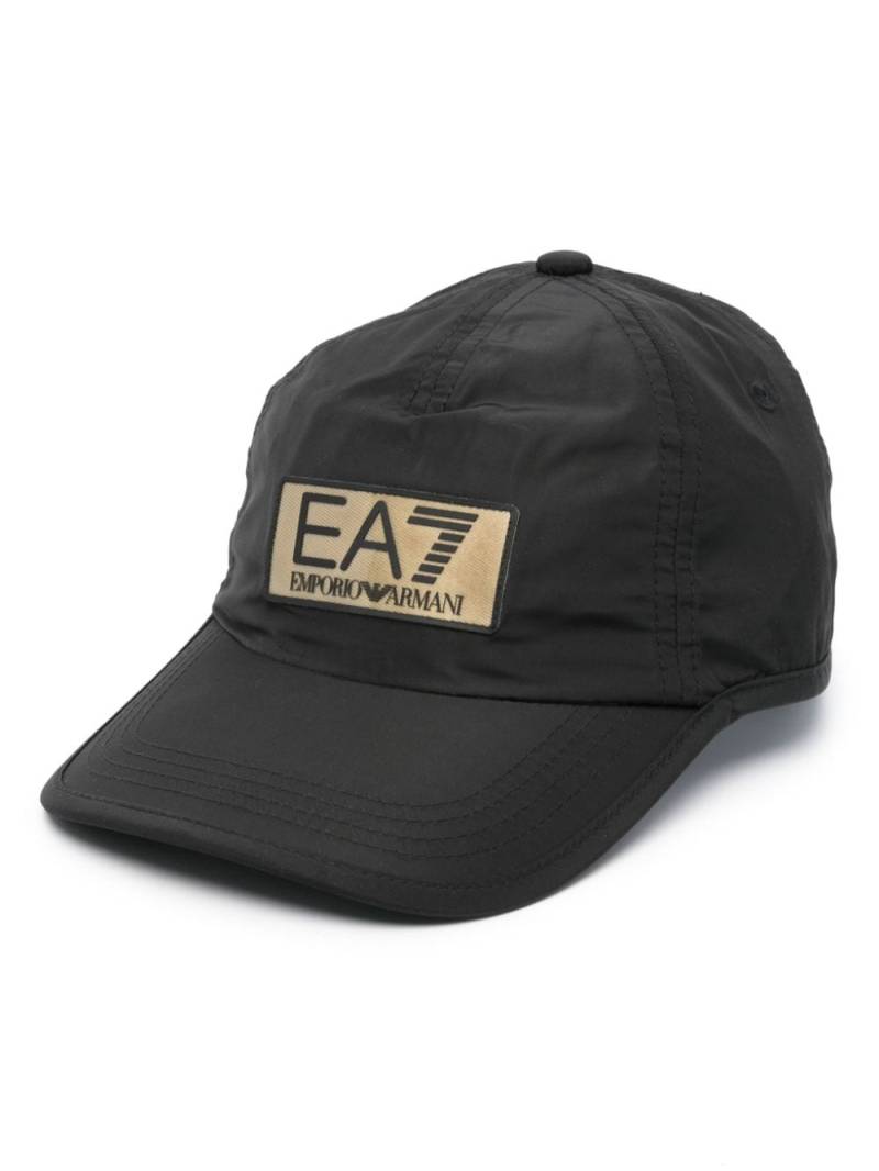 Ea7 Emporio Armani logo-appliqué baseball cap - Black von Ea7 Emporio Armani