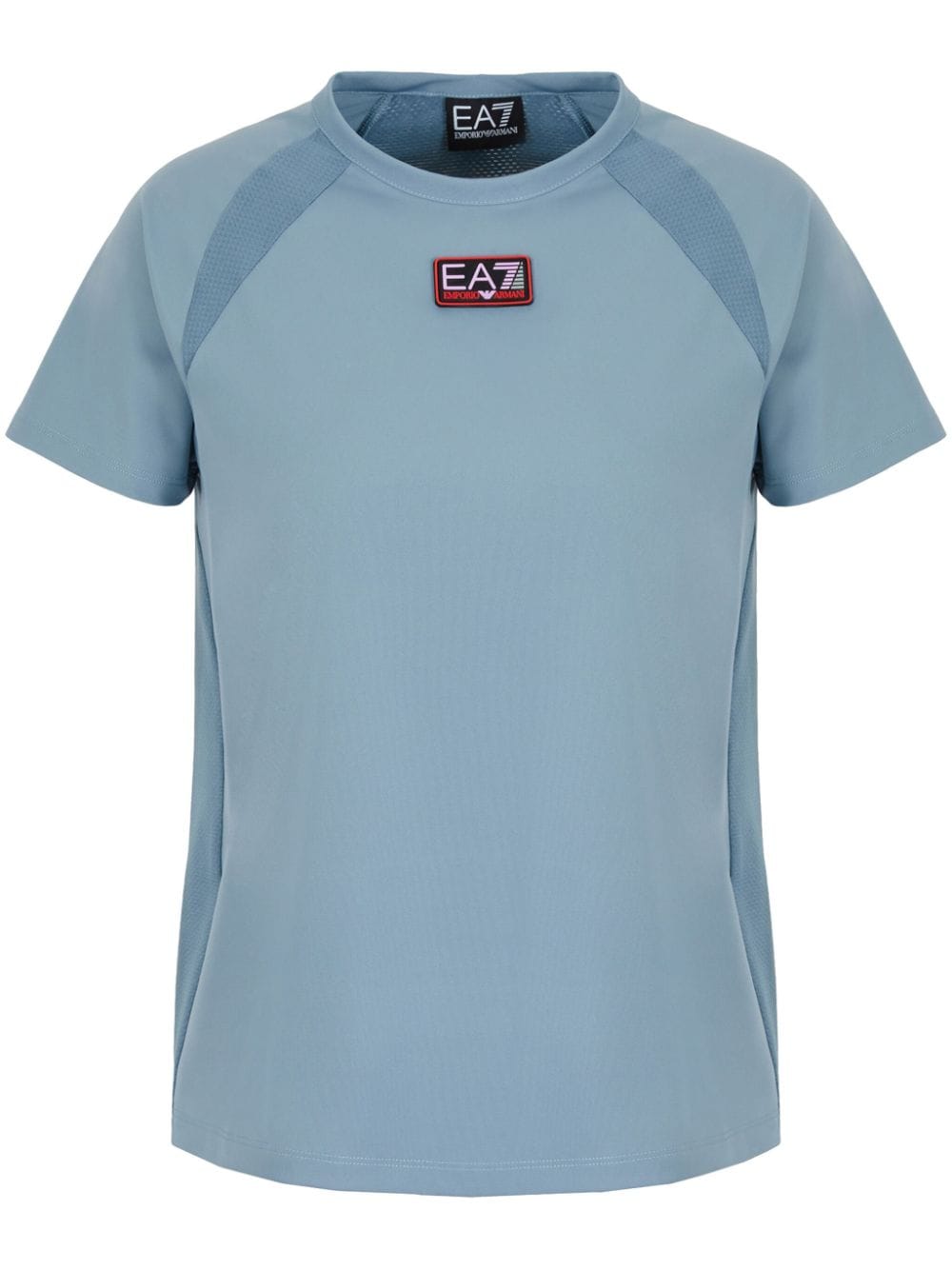 Ea7 Emporio Armani logo-appliqué short-sleeve T-shirt - Blue von Ea7 Emporio Armani