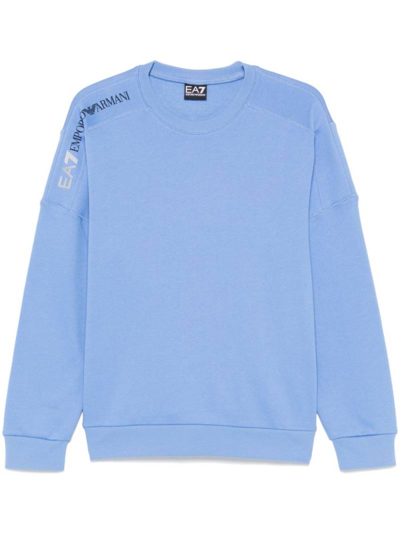 Ea7 Emporio Armani logo-appliqué sweatshirt - Blue von Ea7 Emporio Armani