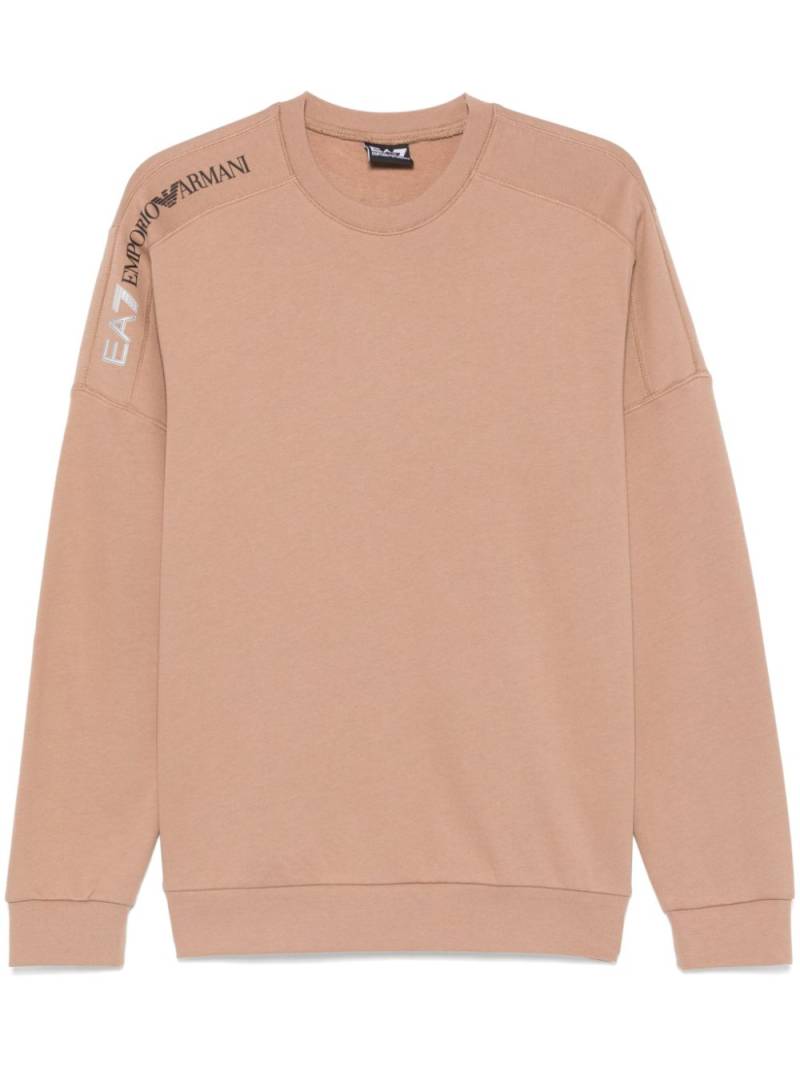 Ea7 Emporio Armani logo-appliqué sweatshirt - Brown von Ea7 Emporio Armani