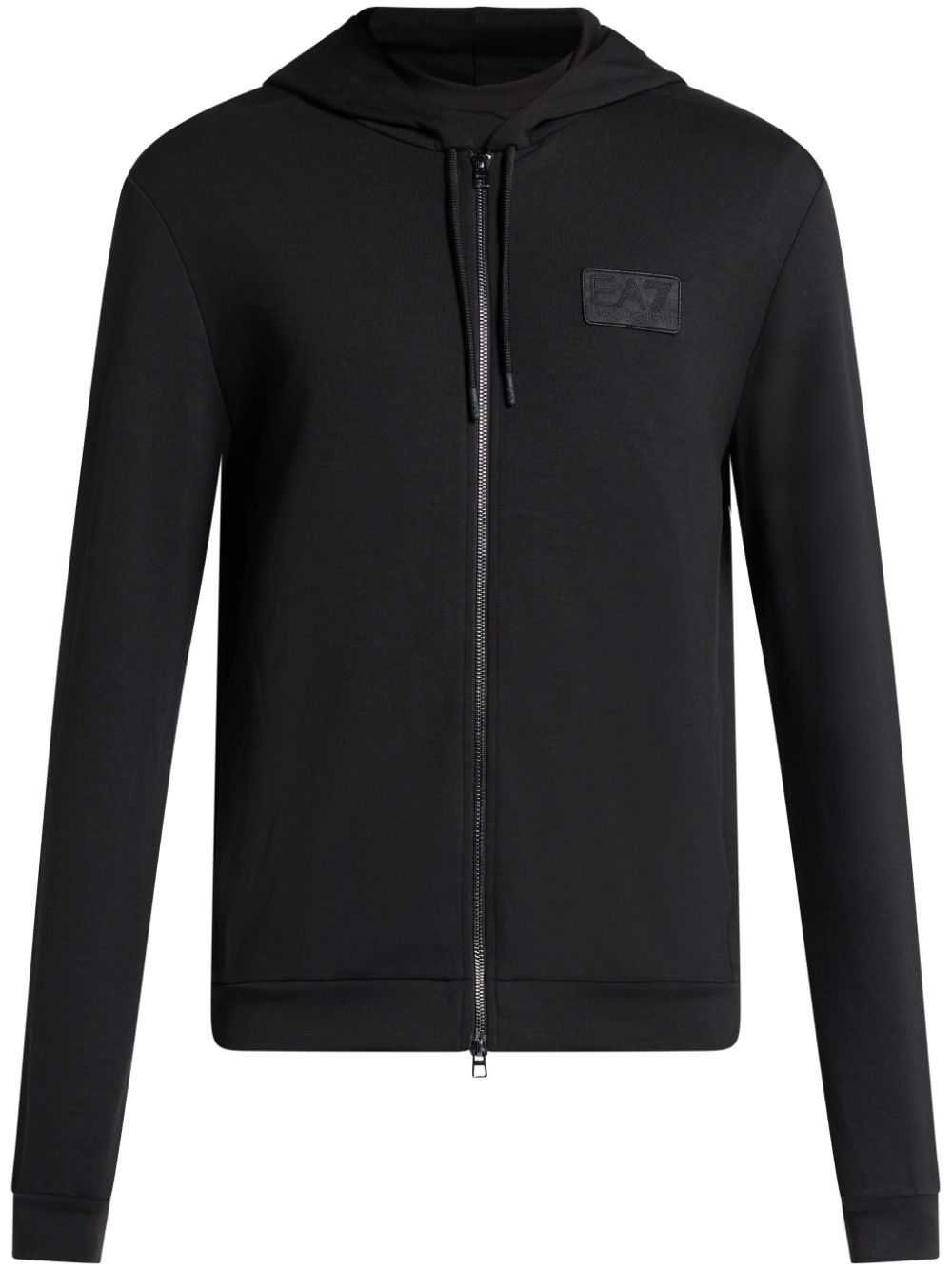 Ea7 Emporio Armani logo-appliqué zip-up sweatshirt - Black von Ea7 Emporio Armani