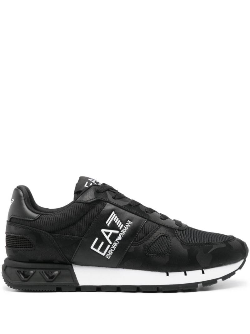 Ea7 Emporio Armani logo-debossed sneakers - Black von Ea7 Emporio Armani