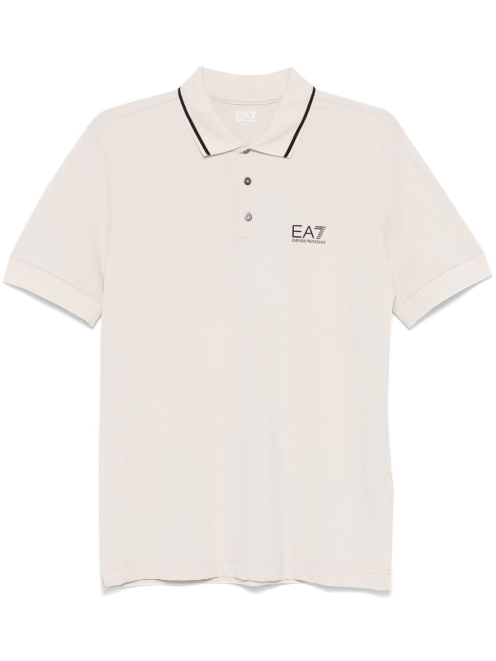 Ea7 Emporio Armani logo-detail polo shirt - Neutrals von Ea7 Emporio Armani