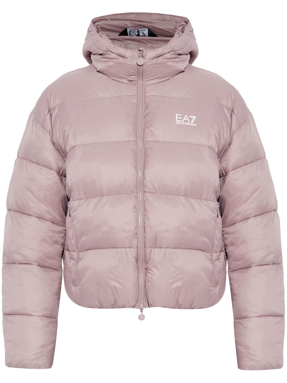 Ea7 Emporio Armani logo-embellished puffer jacket - Pink von Ea7 Emporio Armani