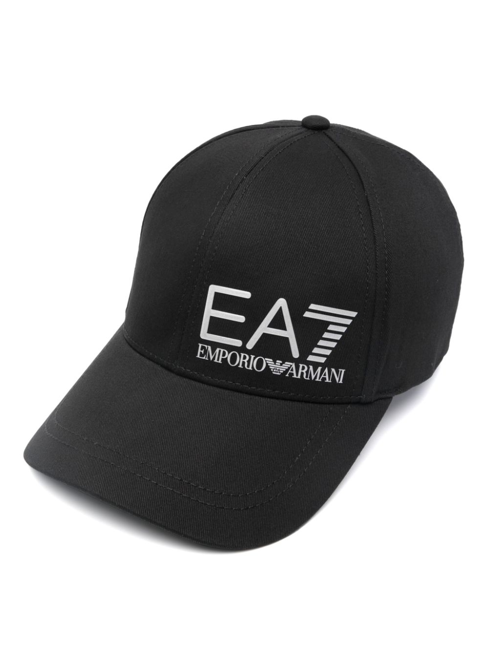 Ea7 Emporio Armani logo-embroidered cotton cap - Black von Ea7 Emporio Armani