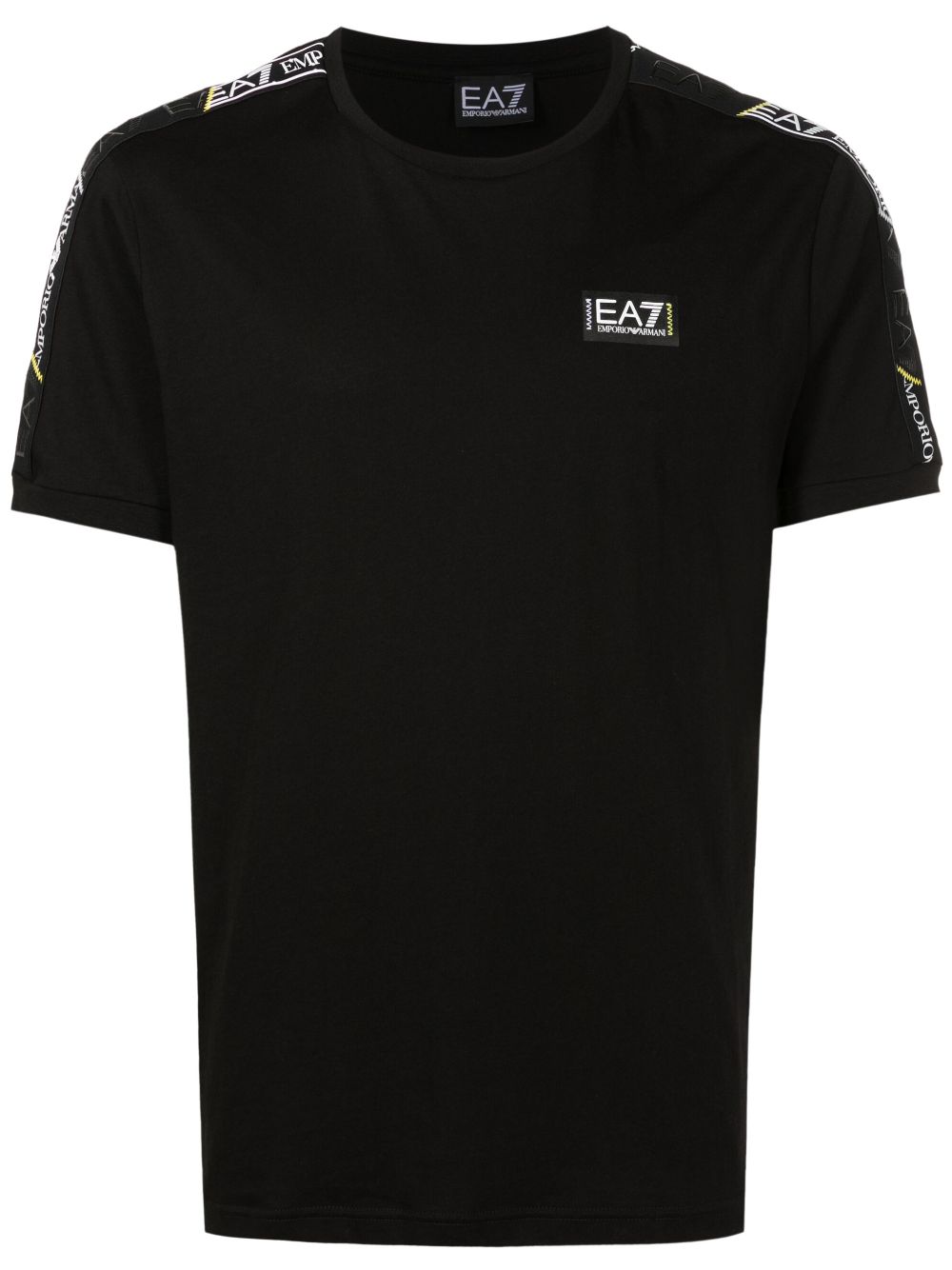 Ea7 Emporio Armani logo-patch cotton T-Shirt - Black von Ea7 Emporio Armani