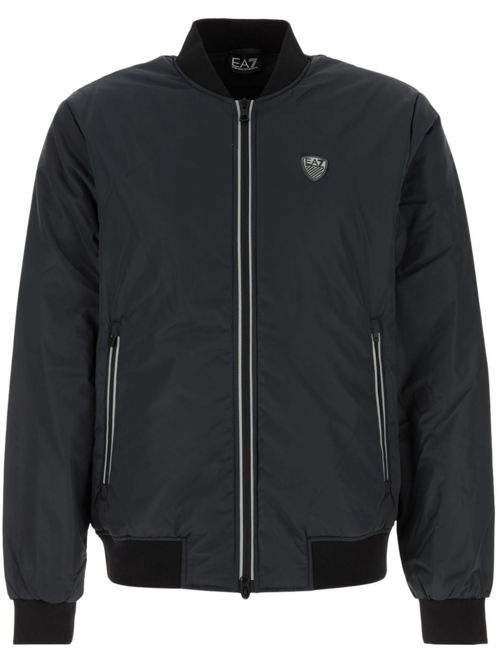 Ea7 Emporio Armani logo-patch jacket - Black von Ea7 Emporio Armani