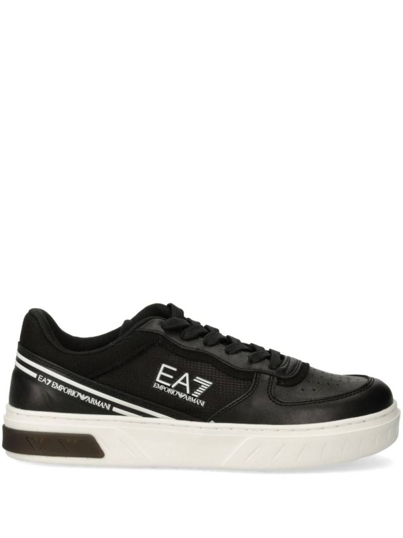 Ea7 Emporio Armani logo-patch panelled sneakers - Black von Ea7 Emporio Armani